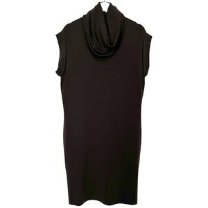 Akris • 12 • Sleeveless Cowl Neck Wool Sweater Dress Dark Chocolate Brown